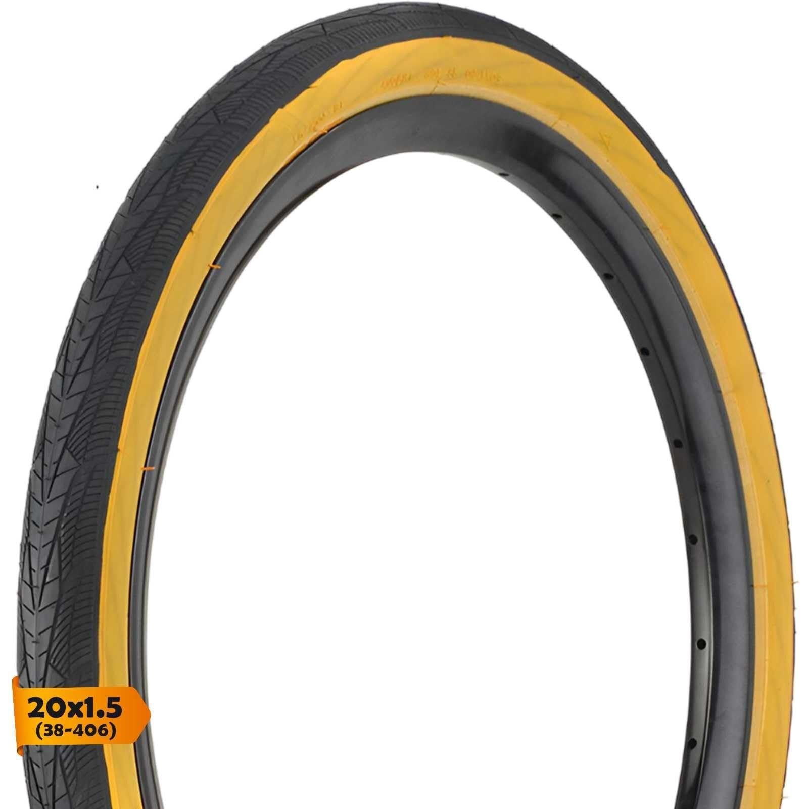 20x1.5 (38-406) Opona Rowerowa Odporna na Przebicia, 50 PSI, 60 TPI, Wzmocniona Ściana Boczna, Reflektor dla Rowerów Miejskich i Składanych(1PC)
