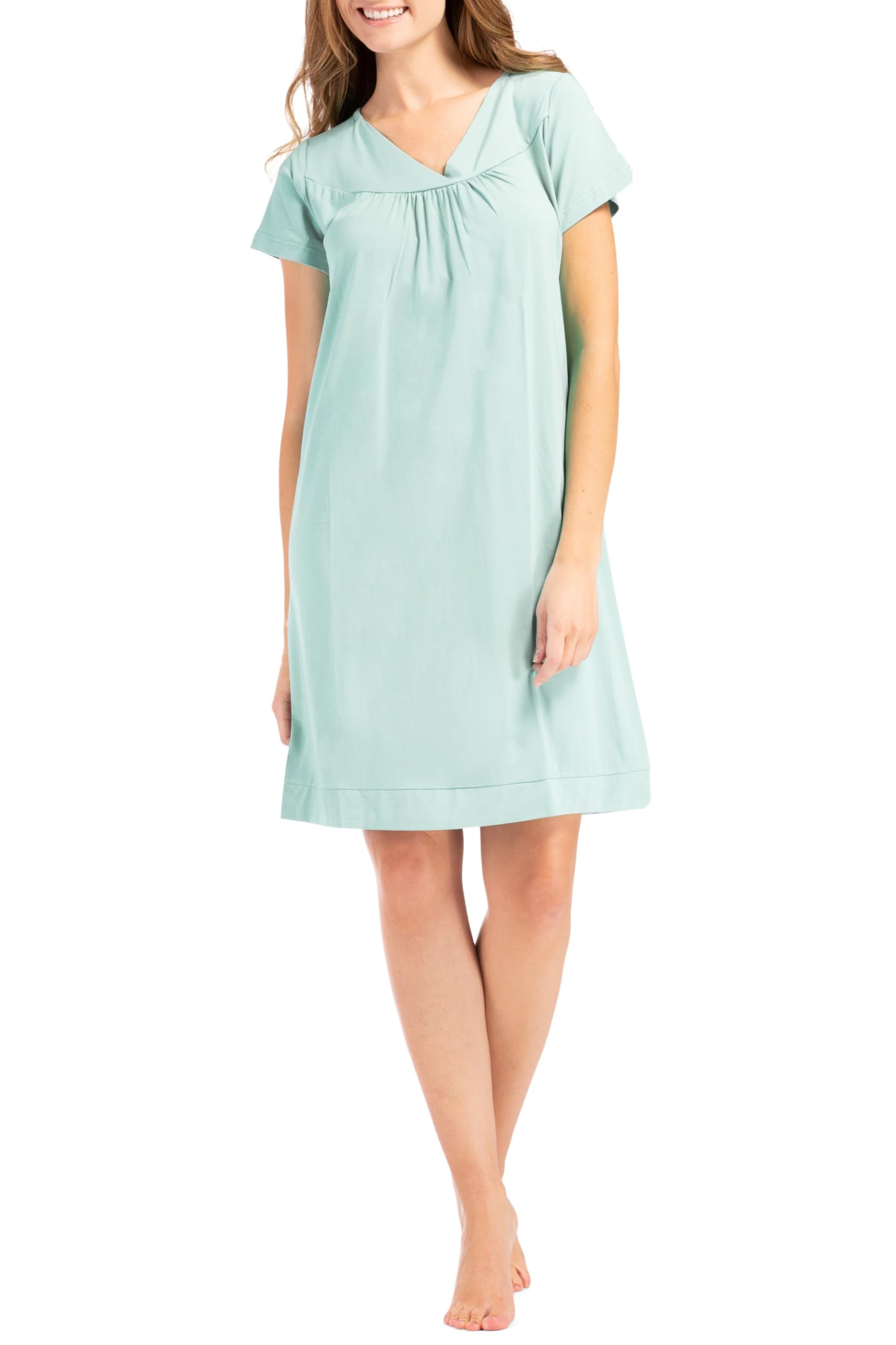 Fishers Finery Women's EcoFabric Short Sleeve Nightgown; Relaxed Fit