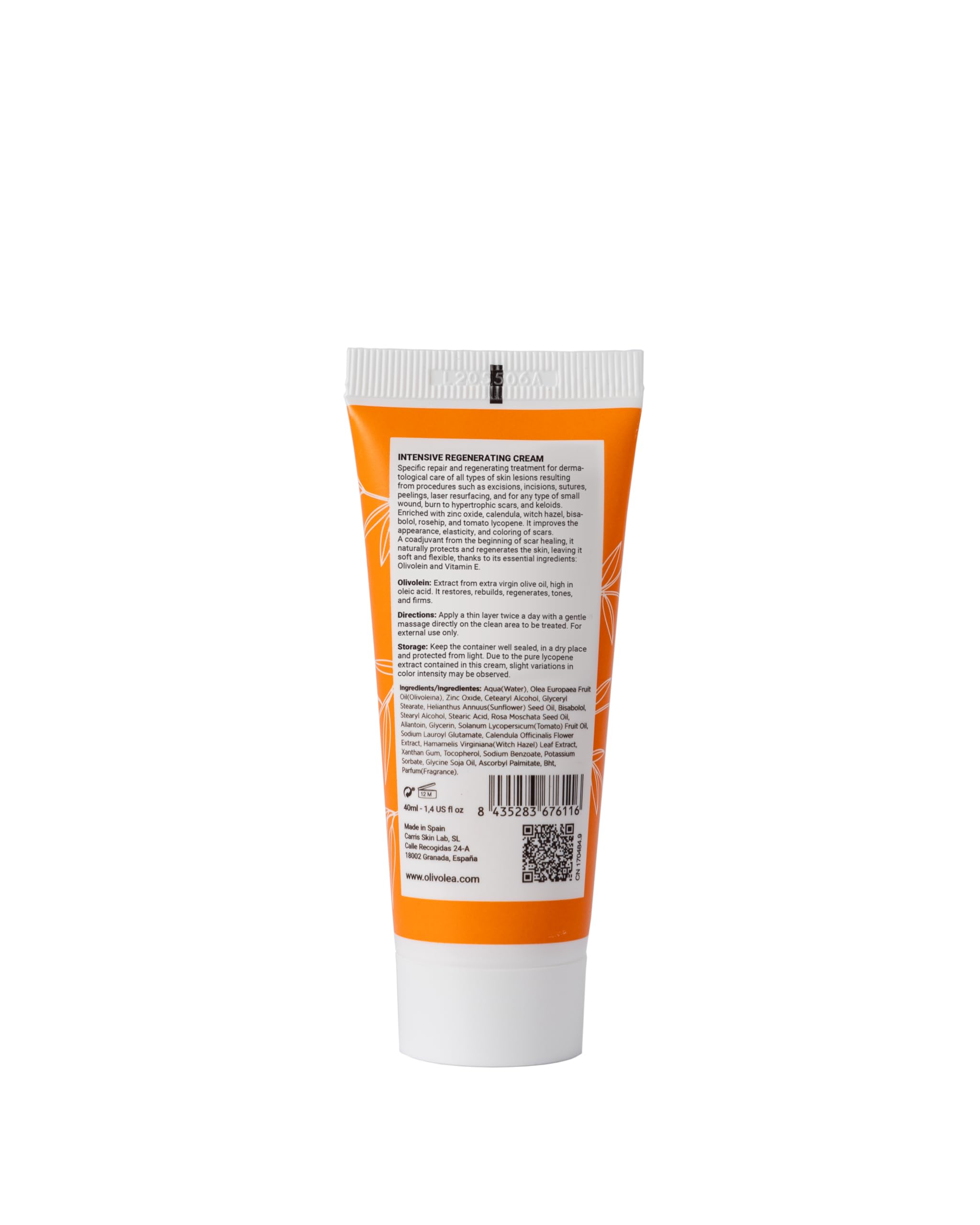 Cicatrici Crema | Senza Parabeni | Scar Cream, Cicatrizzante, Ferite Aperte, Ustioni, Trattamento per la Pelle con Azione Idratante | 40 ml.