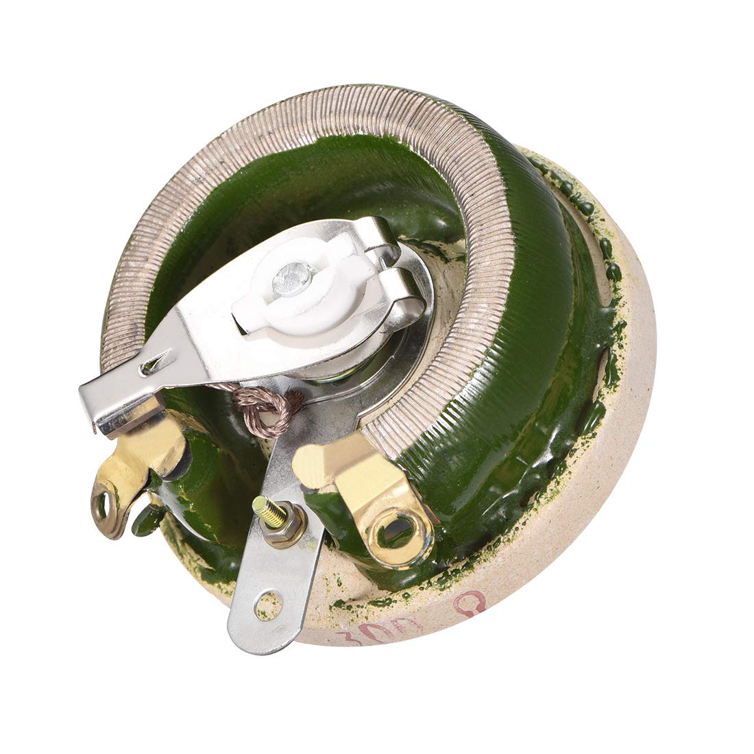 sourcing map 100W 300R bobine Ohm Potentiomètre céramique résistance variable rhéostat Avec Bouton