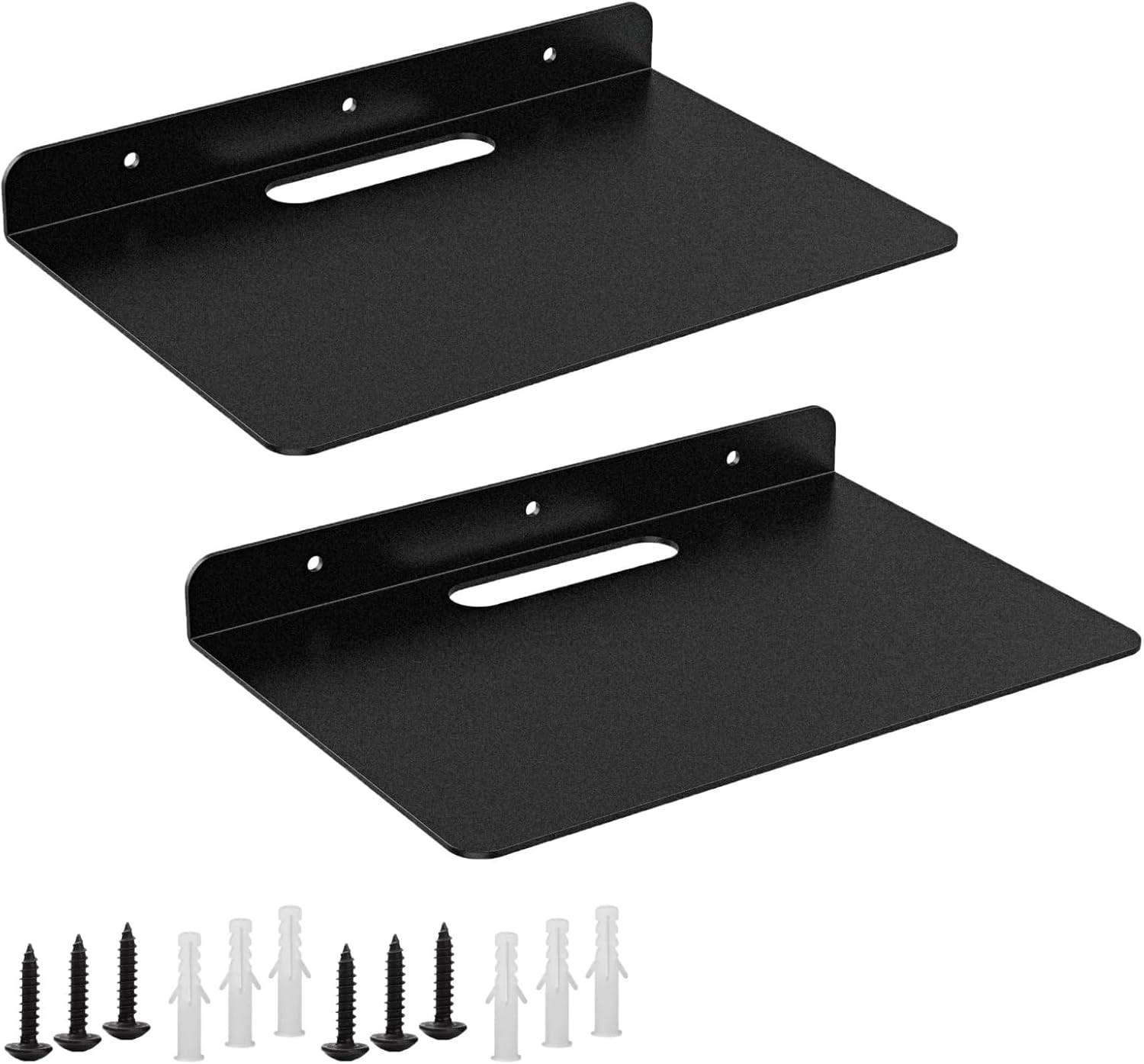 Metal Wall Shelves Floating Shelf for TV Box, Speaker, Router, Camera and Home Decor (2)