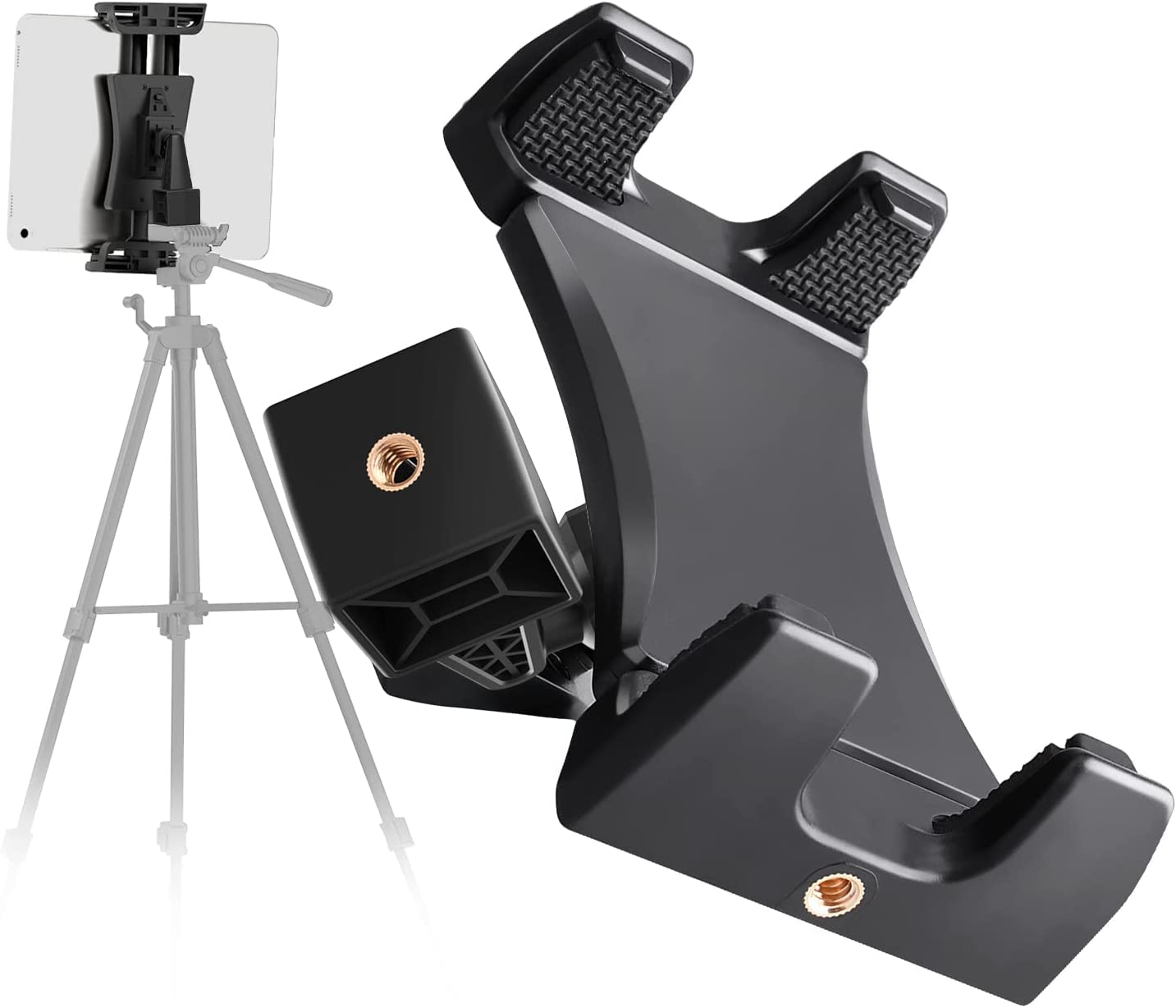 Supporto Per Treppiede Universale Per IPad E Tablet In Alluminio, Con Attacco 1/4” E Slitta Fredda, Compatibile 6,5-17,3”, Per Fotografia E Video