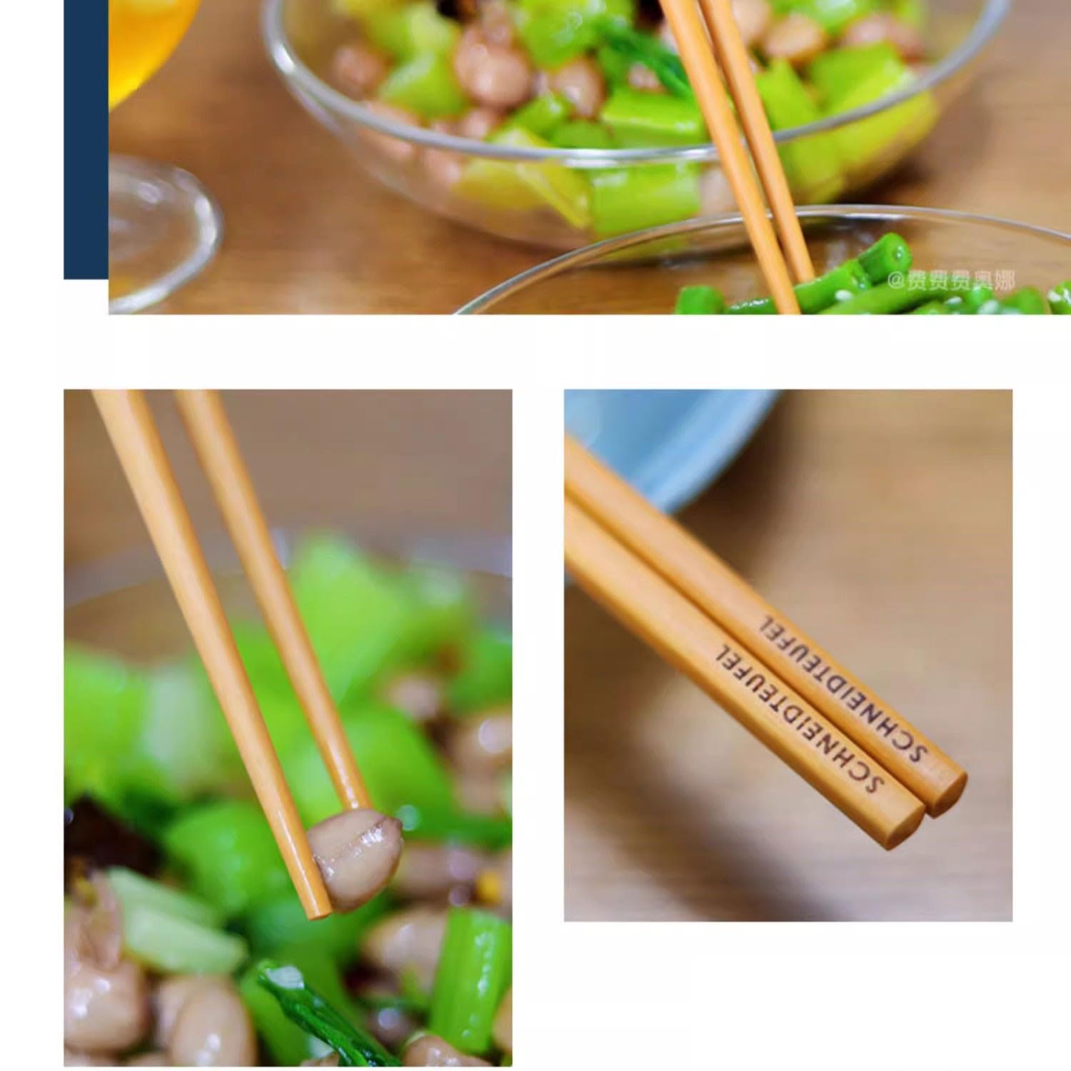 BBAUER chopsticks essstäbchen sushi stäbchenRutschfeste Essstäbchen für den Haushalt, 10 Paar hochtemperaturbeständige Essstäbchen in Geschenkbox