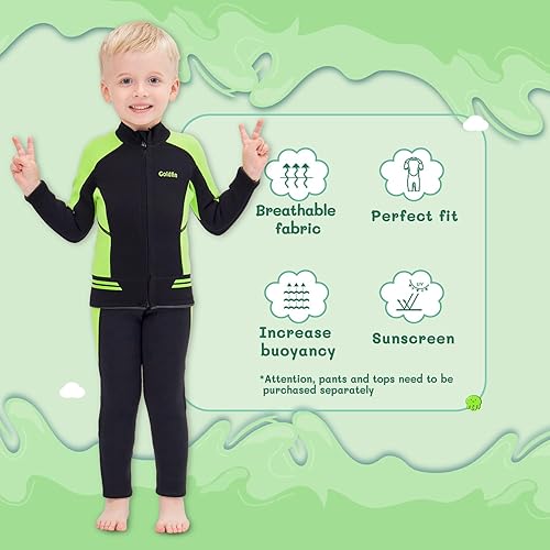 Miniatura 8 de GoldFin Pantalones cortos de neopreno, pantalones cortos de neopreno de 0.079 pulgadas para niños, niñas, niños pequeños, para natación, surf,