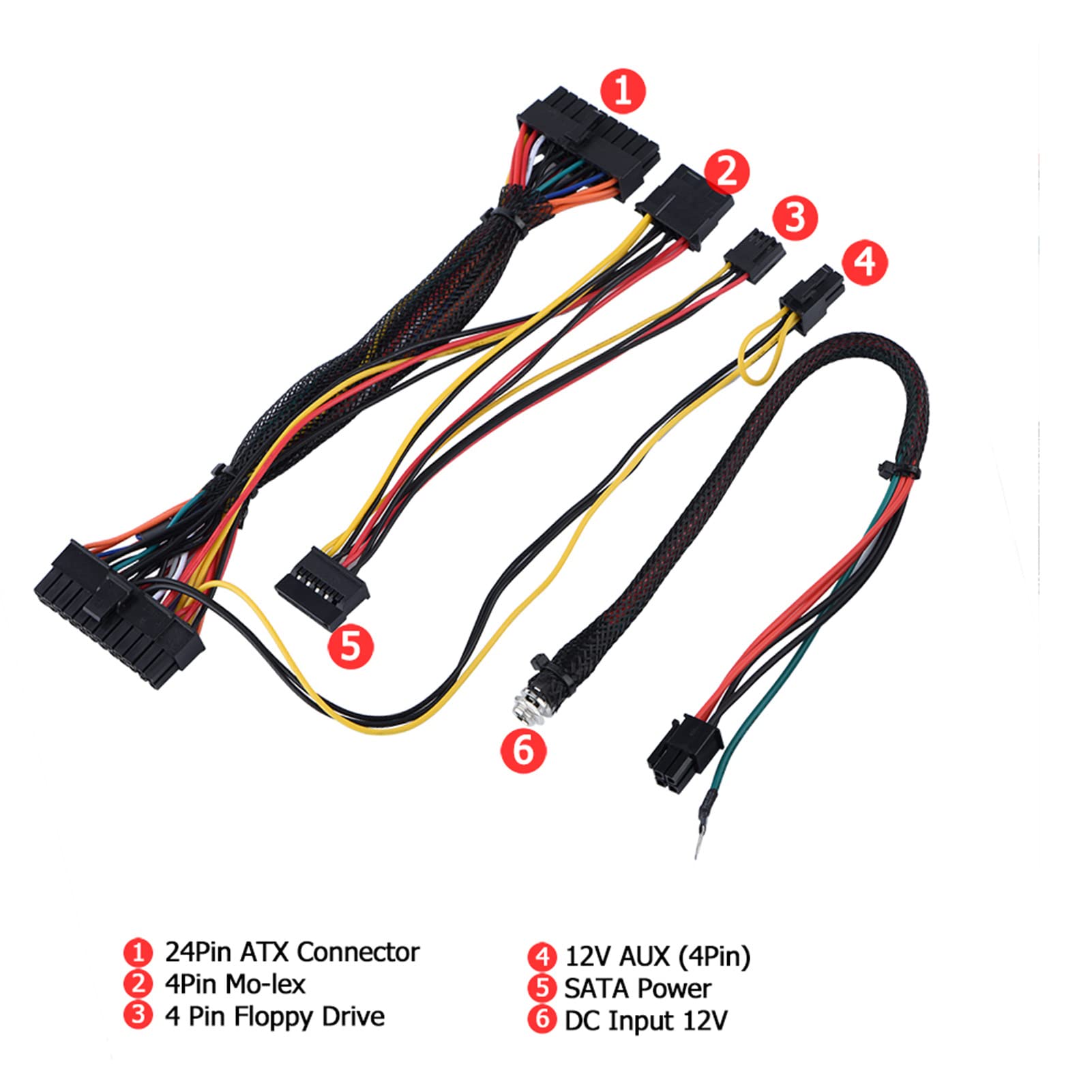 DC 12V 120W PSU Computer Modulo di Alimentazione per PC con Cavo di Ingresso ATX/DC a 24 Pin Durevole