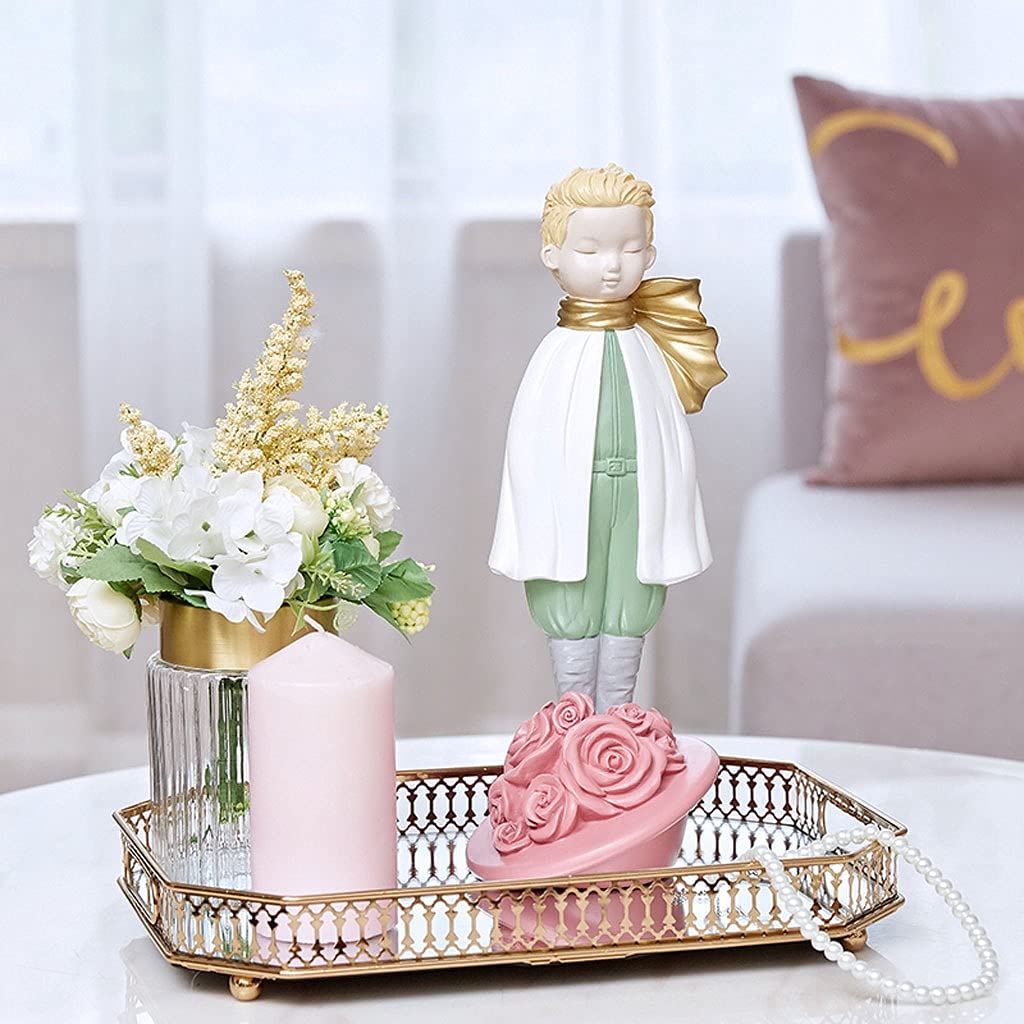Escultura Carácter De La Sala De Estar Nórdicos Personaje De Dibujos Animados Pequeños Adornos Creativos Habitación Infantil Rosa Príncipe Decoraciones De Dormitorio Esculturas