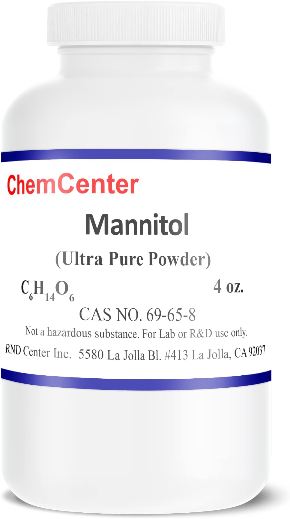 Mannitol, Powder, Ultra Pure, 4 oz. (113.4 grams)