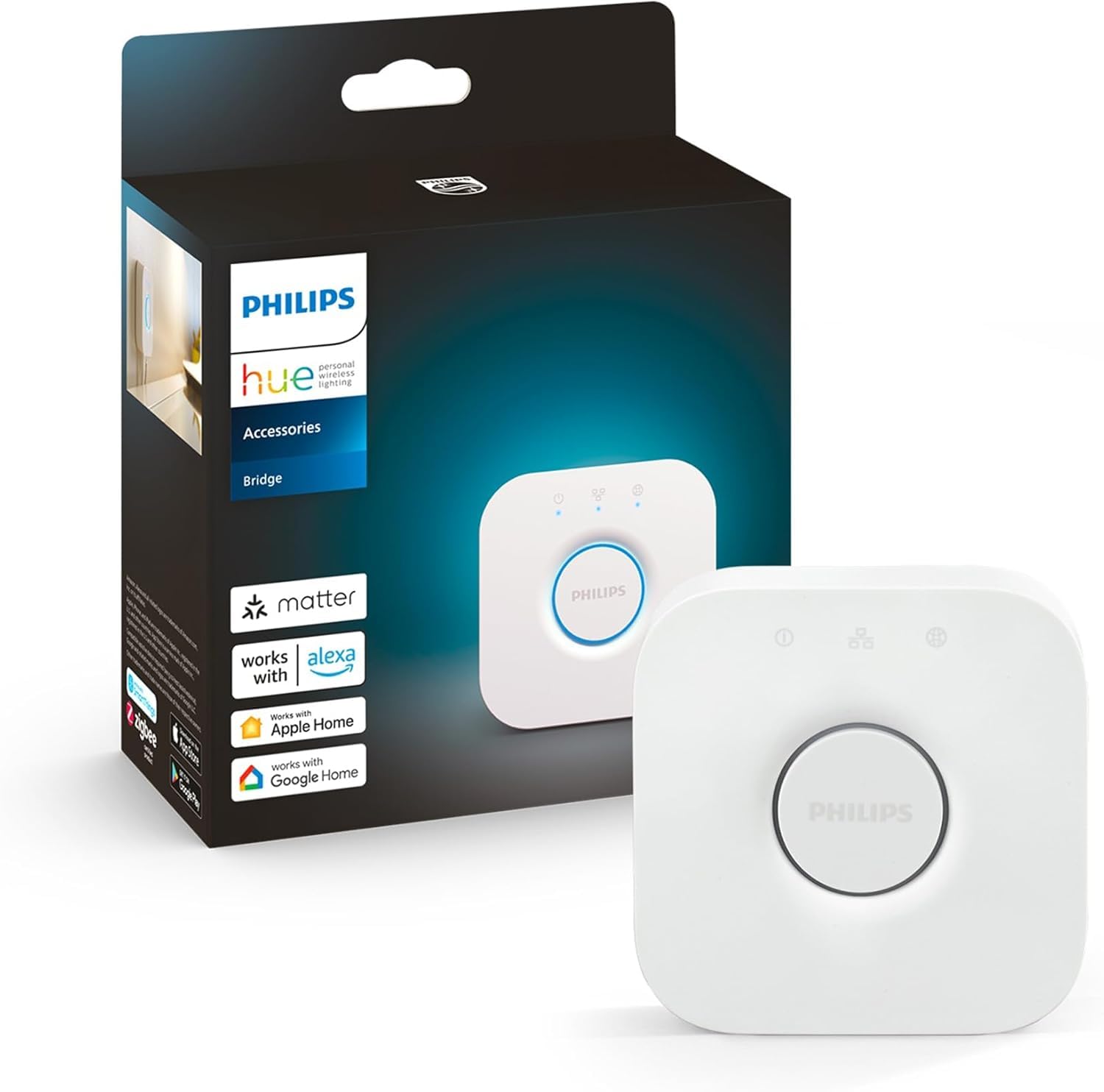 Philips Hue Kit de Démarrage Ambiance Blanc et Couleur : 2 Ampoules connectées LED E27 60W, Contrôle Bluetooth et Pont, fonctionne avec Alexa/Google Home, Expérience Lumineuse Personnalisée