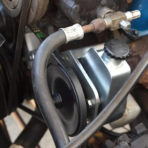 Miniatura 7 de PTNHZ Bomba de dirección asistida Saginaw serie P con polea de 58" de llave, eje cromado, reservorio para callerally, caja de engranajes de