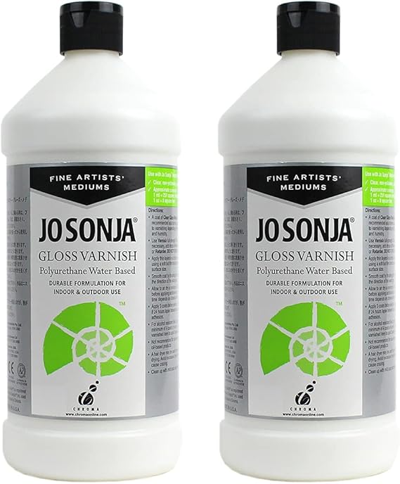 Jo Sonja Polyurethane Varnish Gloss 32oz Bottle Two Pack