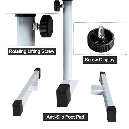 Miniatura 9 de Pedicure - Reposapiés ajustable de altura para técnico con patas antideslizantes, equipo de uñas, spa, color negro