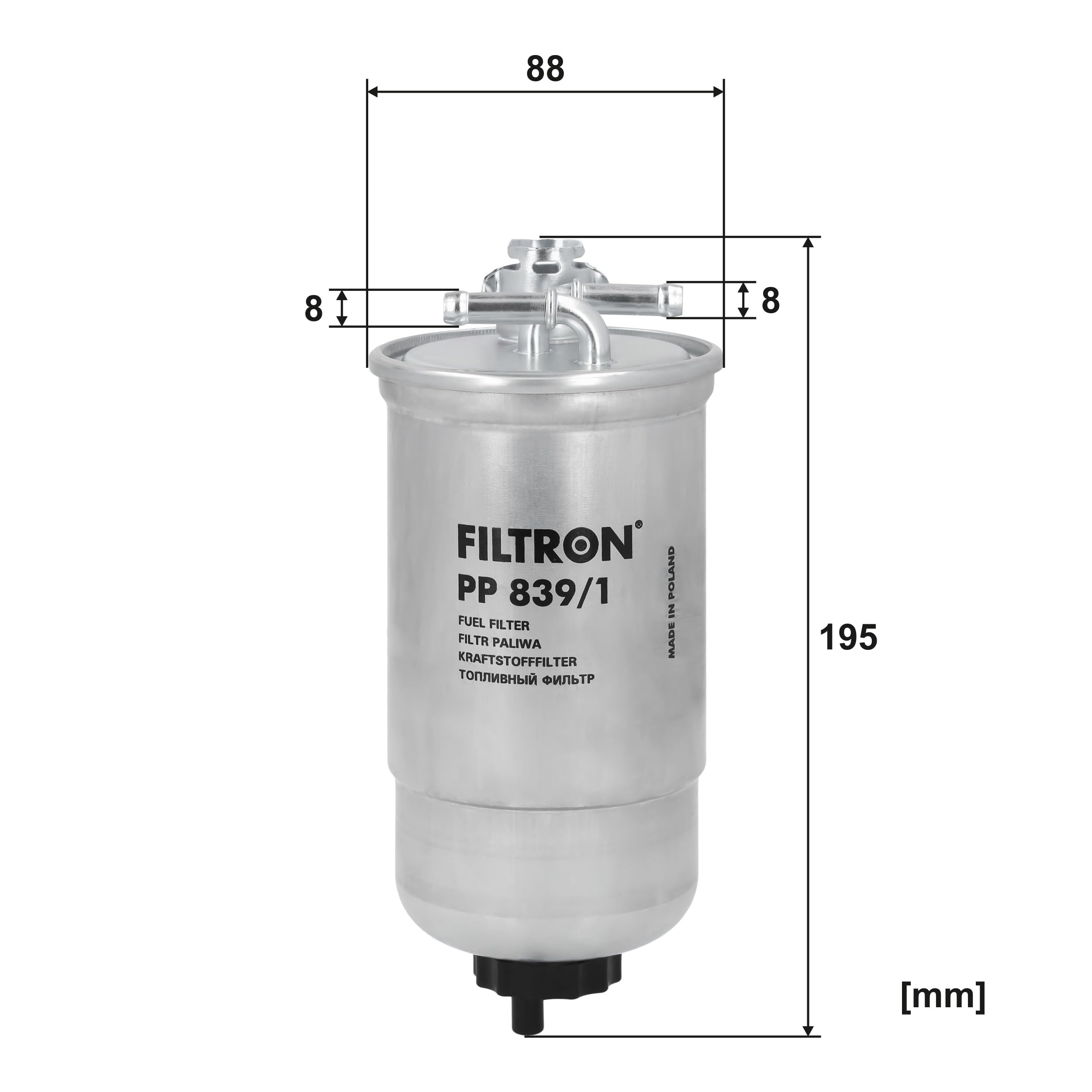 FILTRON PP 839/1 Paliwo - do SAMOCHODY OSOBOWE + DOSTAWCZE