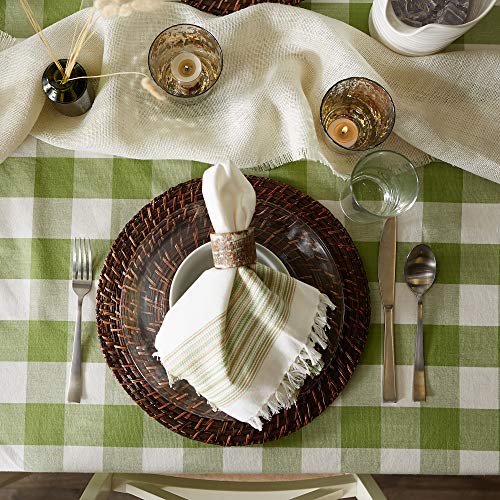 Dii Buffalo Check Collection, Classic Farmhouse Tablecloth, Tablecloth, 60X104, Antique Green #TOP3