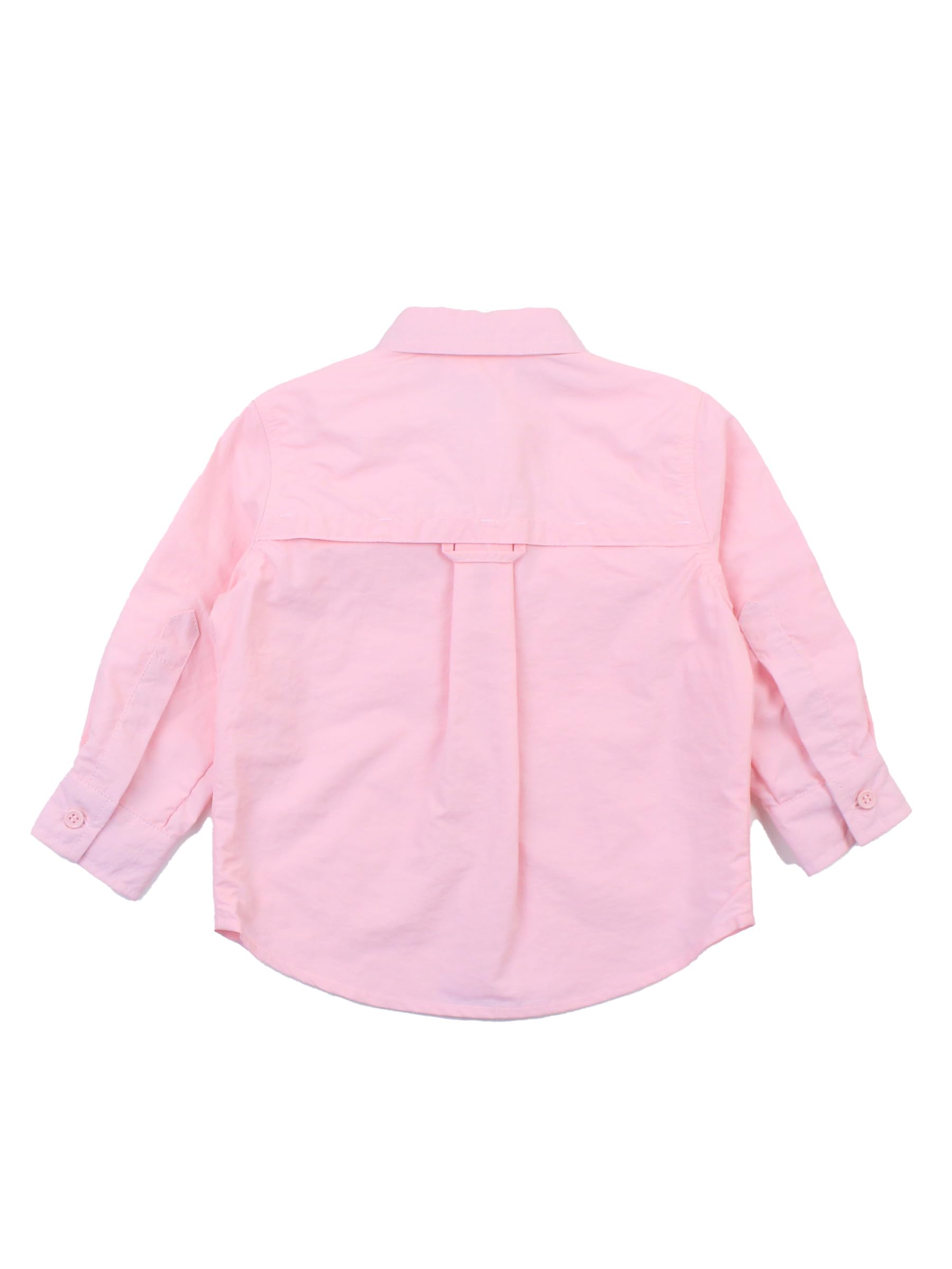 RUGGEDBUTTS Baby/Toddler Boys Sun Protective Button Down Shirt - Pink, 12-18m