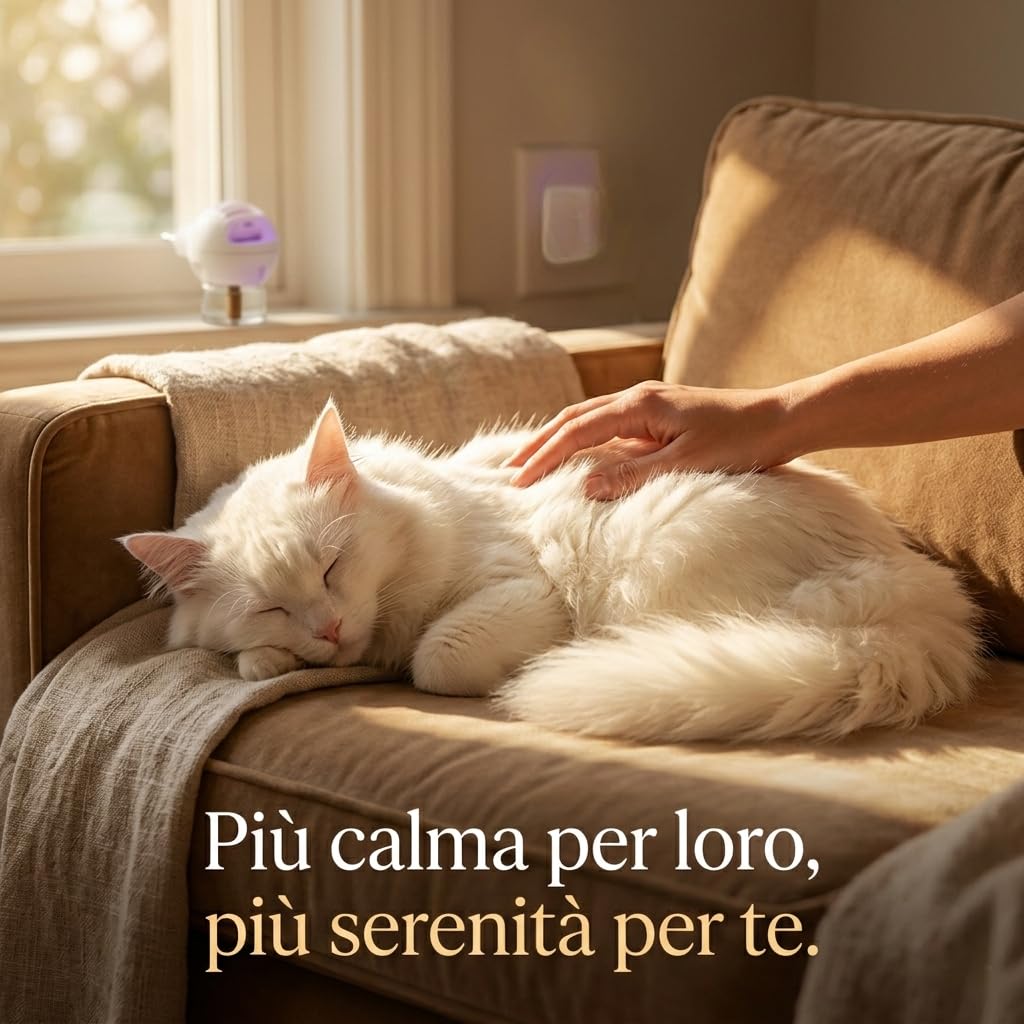 Ricarica Diffusore di Feromoni Calmanti per Animali Domestici – 3 Flaconi da 48 ml – Favorisce Calma e Benessere in Cani e Gatti – Uso Domestico