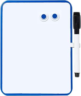 Magnetic Dry Erase White Board 6" x 8" with Magnetic Marker and Two Magnets, Whiteboard for School Home Office Locker Frid...