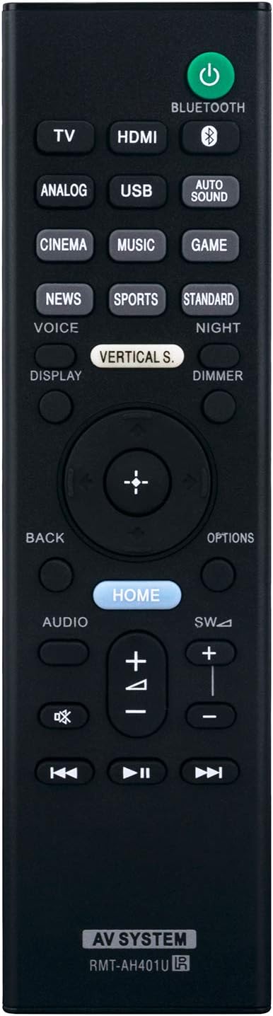 RMT-AH401U Replacement Remote Control fit for Sony Soundbar HT-X9000F HTX9000F