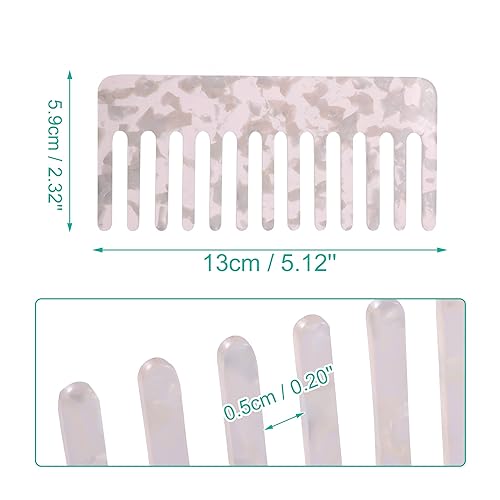Miniatura 4 de VOCOSTE 2 peines para el cabello con dientes anchos, antiestático, para cabello grueso y rizado, cuidado del cabello, peine desenredante, para