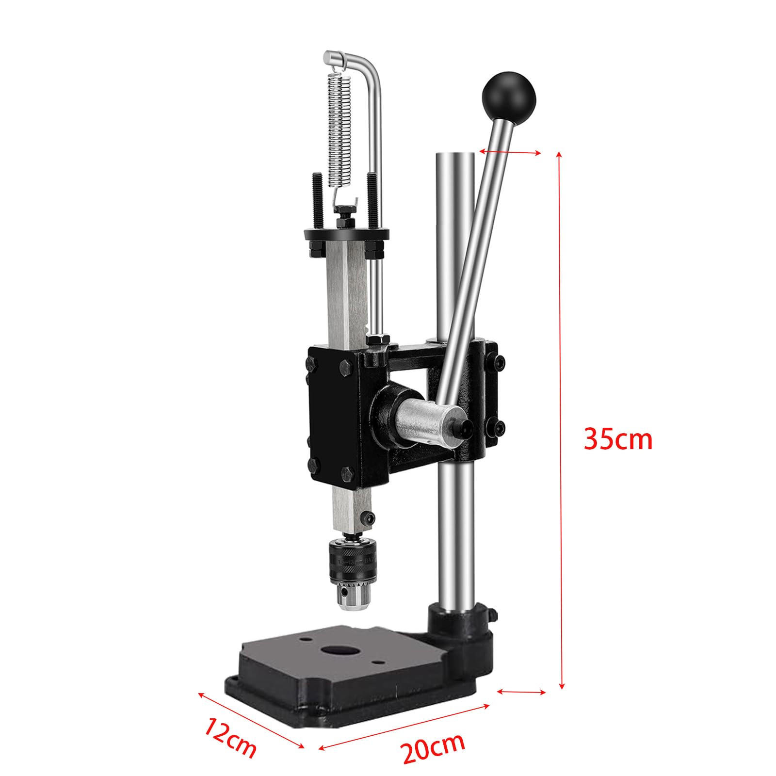 Leder Locher Werkzeug Lochmaschine mit 4cm rundem Pressteller,11PCS Werkzeugset inkl. Nietensetzer und Druckknopf-Werkzeug zum Stanzen,Schneiden, Nieten und Druckknöpfe-Anbringen für DIY-Lederarbeiten