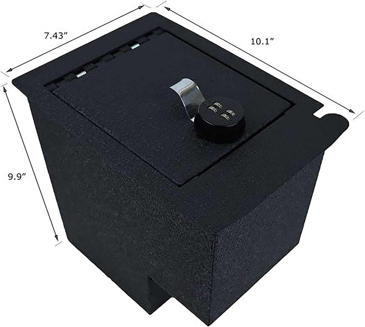 Black Horse Off Road Center Console Safe Black Gun Box Organizer, with 4-Digit Combo Lock Compatible with 2010-2023 Toyota 4Runner-AST4