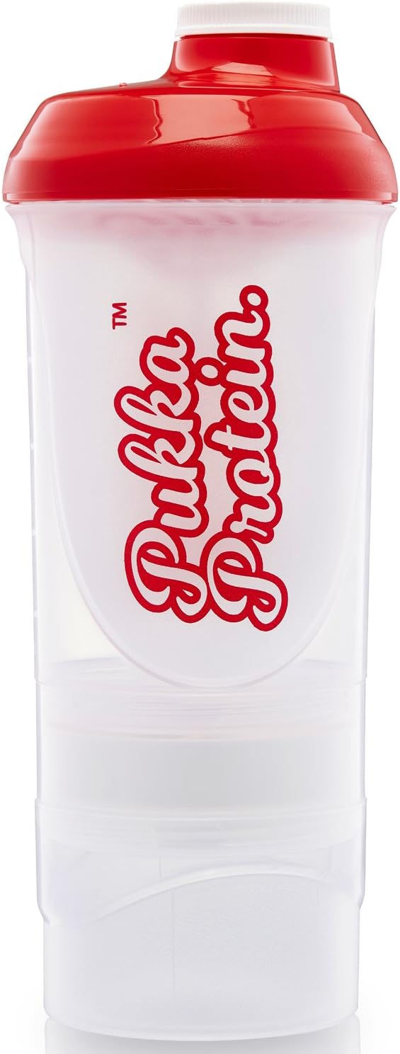 Protein Shaker Bottle with Storage Compartments – Large 500ml Protein Blender with 2 Detachable Storage + Pill Cup – Leak Proof - The Smart & Easy Way to Mix Lump Free Protein & Slim Shakes.