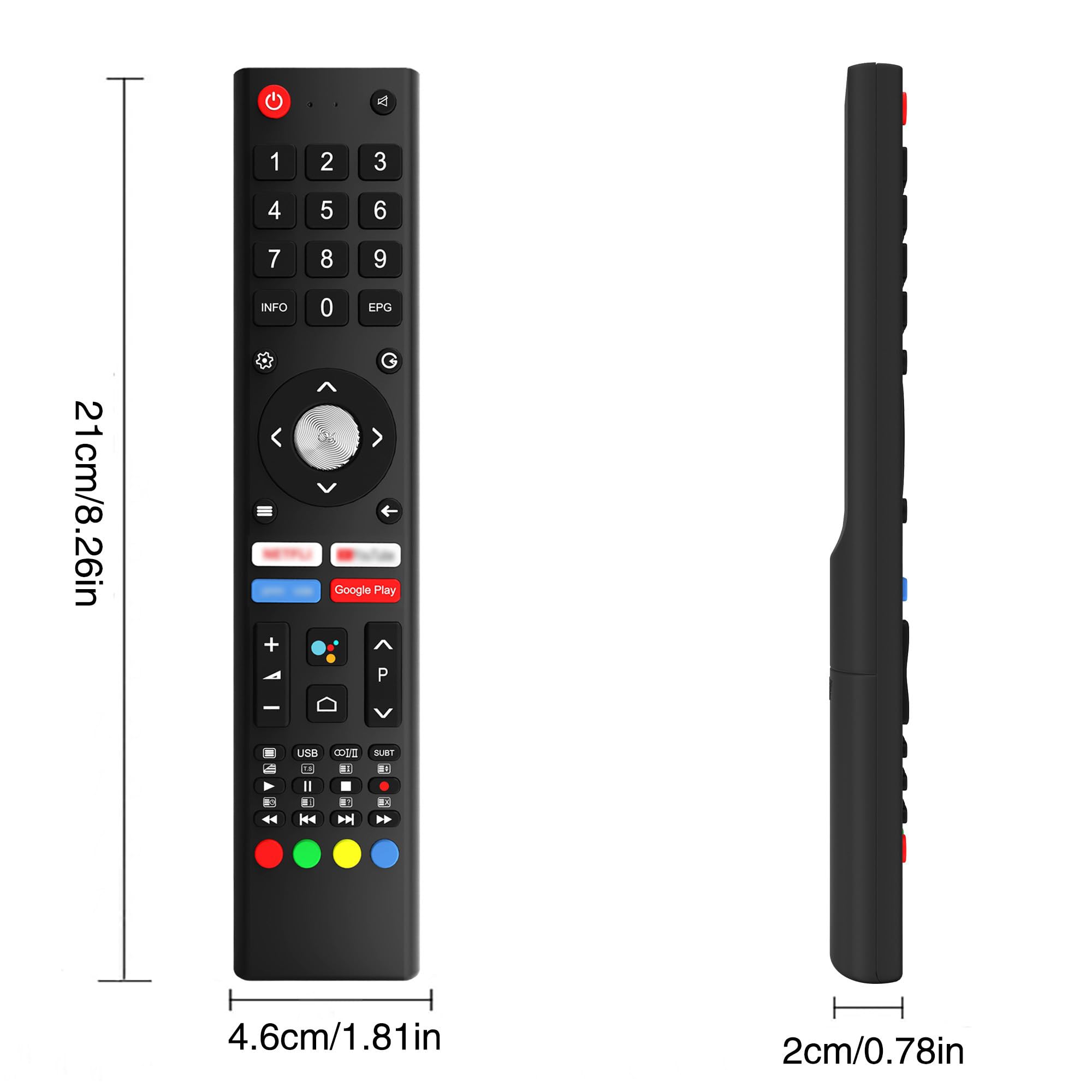 Télécommande TV de Remplacement pour ChiQ/Changhong/SABA – Compatible L32H7S, L40H7A, L50H7A, U55IP7UHD,etc - Aucun réglage requis