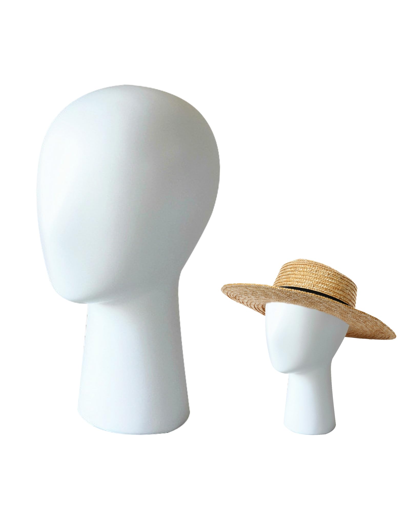 CHADWICK White Short GFRP Material Wig Stand, Hat and Wig Display Stand, Abstract Dome Model Head, Manikin Head Hat Holder for Shop, Hair Salon