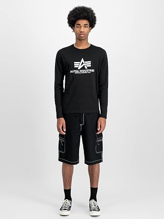 ALPHA INDUSTRIES Men's Basic T - Ls Short Sleeve T-Shirt