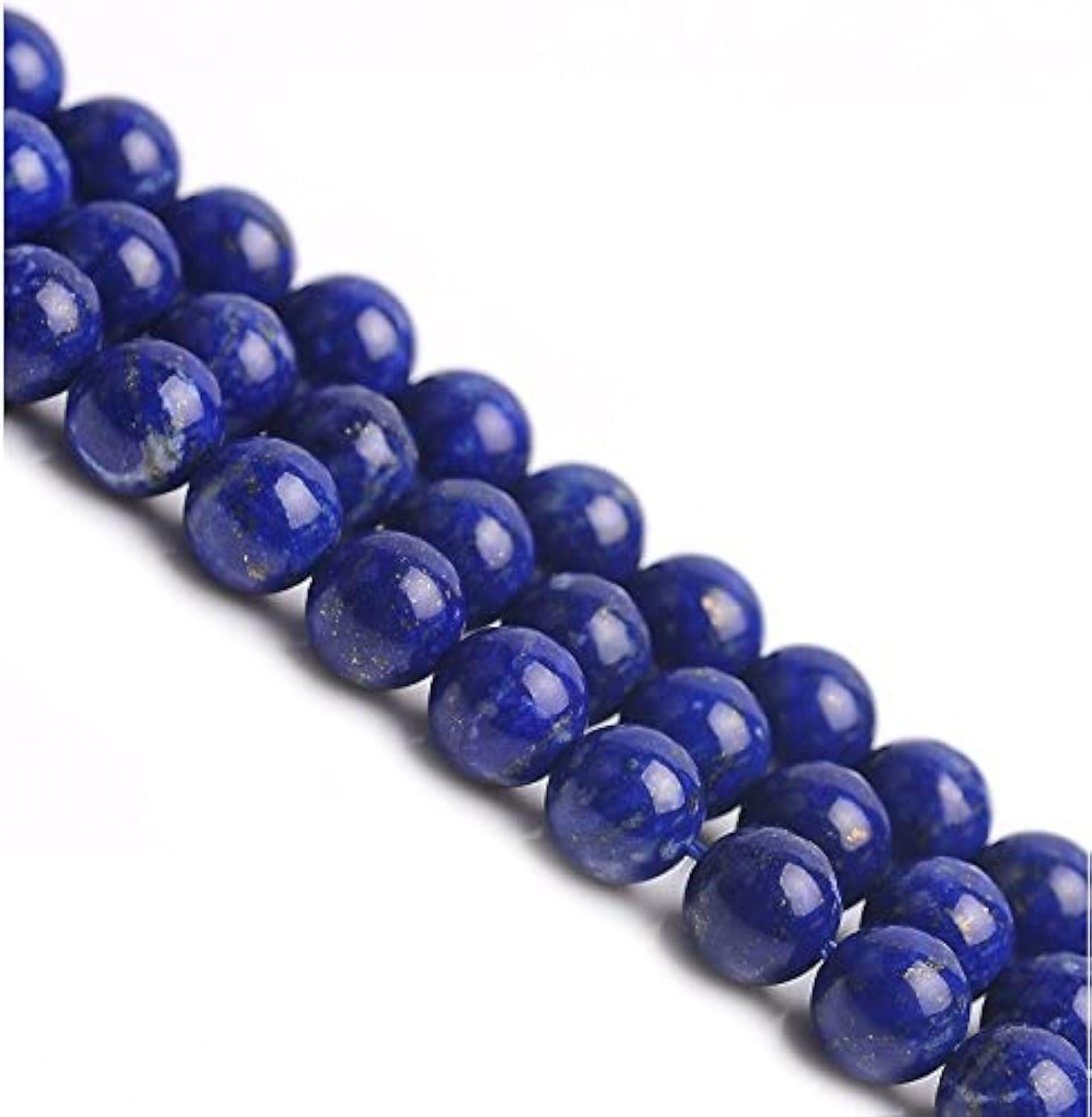 Asingeloo Natural Stone Beads Crystal Energy Stone Healing Power for Jewelry Making DIY Handmade Crafts (10mm, Blue Lapis Lazuli)