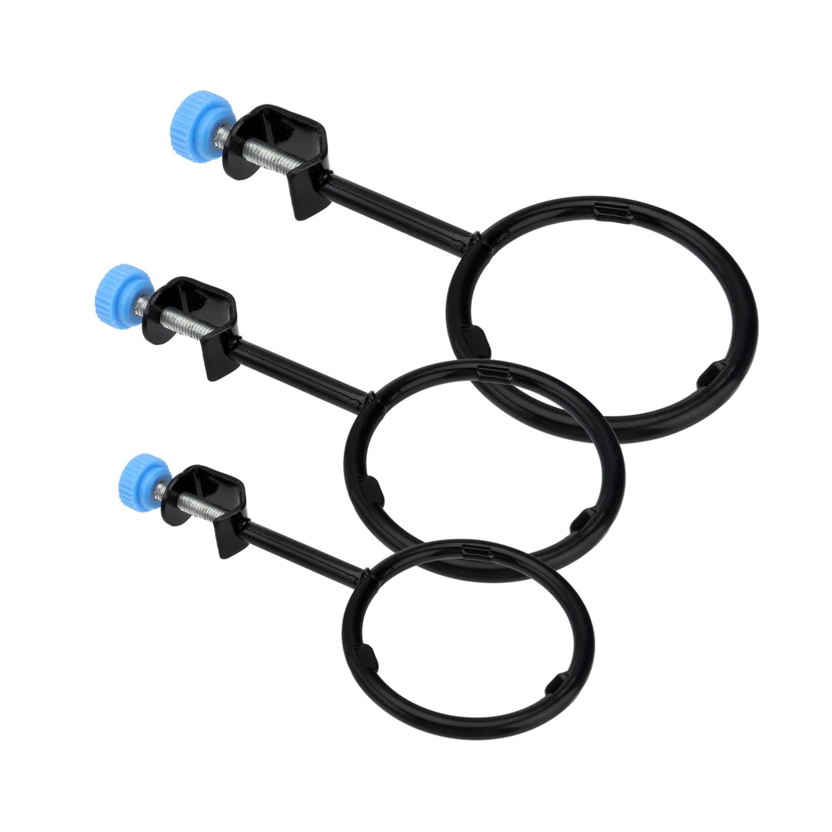 KICHOUSE 3pcs Iron Ring Beaker Support Laboratory Flasks Ring Laboratory Support Ring Black Peephole Camera Laboratory Glassware Laboratory Retort Support Ring Stand Chemistry Silver