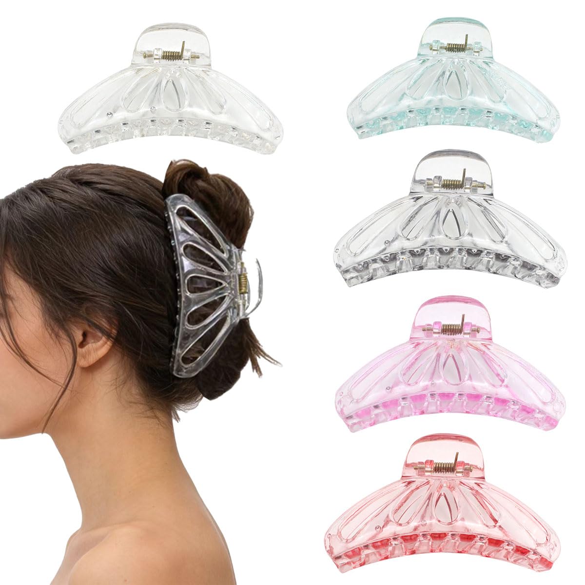 B.PHNE Hair Claw Clips - Non-Slip Grip for Women