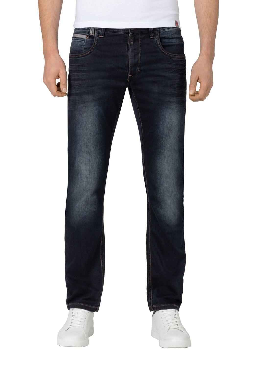 Timezone Herren Jeans Regular GERRITTZ - Mid Waist - Regular Fit - Blau