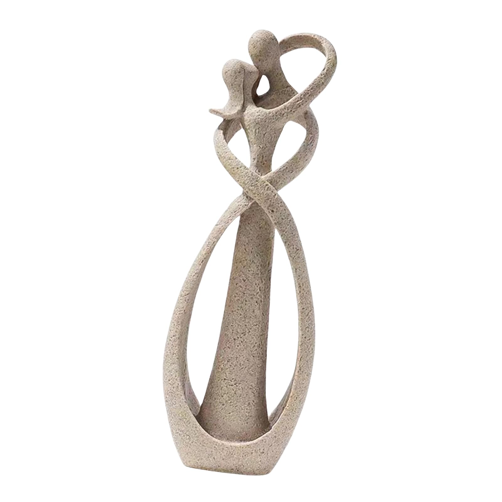 YWLUUOO Romantics Couple Hugging Sculpture Modern Abstract Kiss Lover Polyresin Figurine for Home or Desktop Decoration Kiss Couple Statue