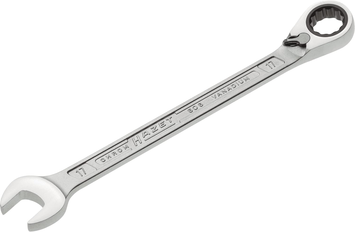 Hazet 8 mm Ratcheting Combination Wrench Reversible - Silver