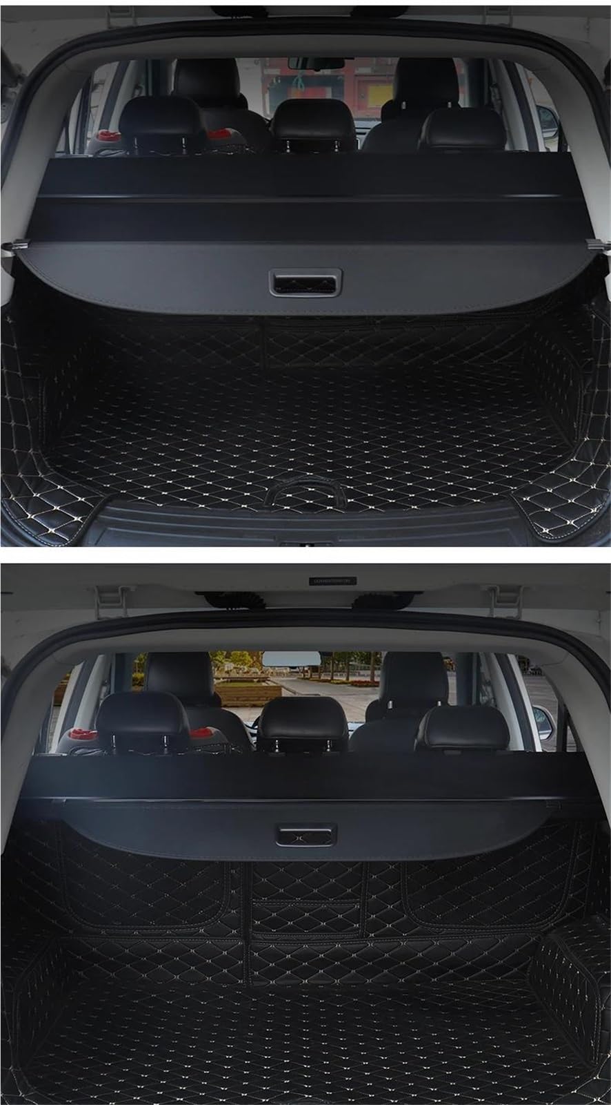 Plage Arrière pour Citroën pour Grand C4 pour Picasso 7 Places 2014-2018 Coffre Rétractable Couverture De Chargement Confidentialité(Cuir)
