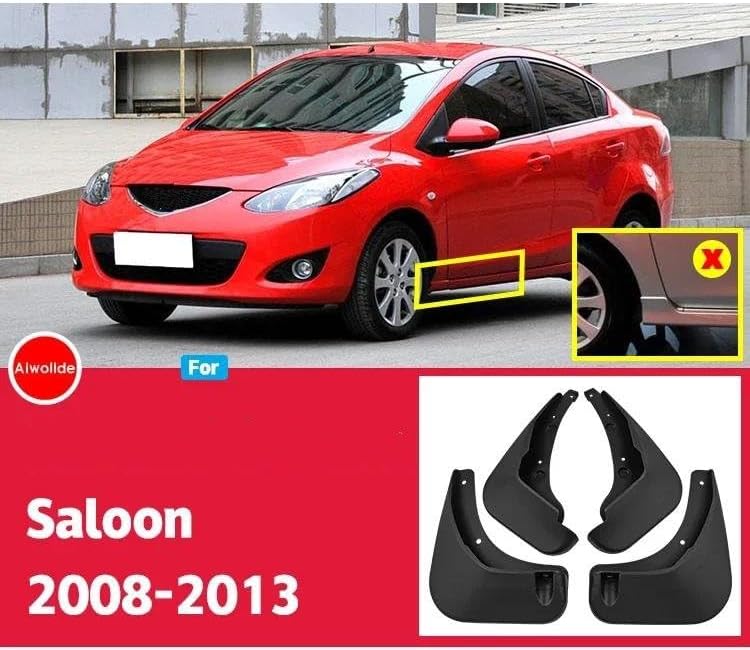 車のフェンダー 車のマッドフラップ ために マツダ 2 ために デミオ 2008-2013 マッドフラップスプラッシュガードマッドガ