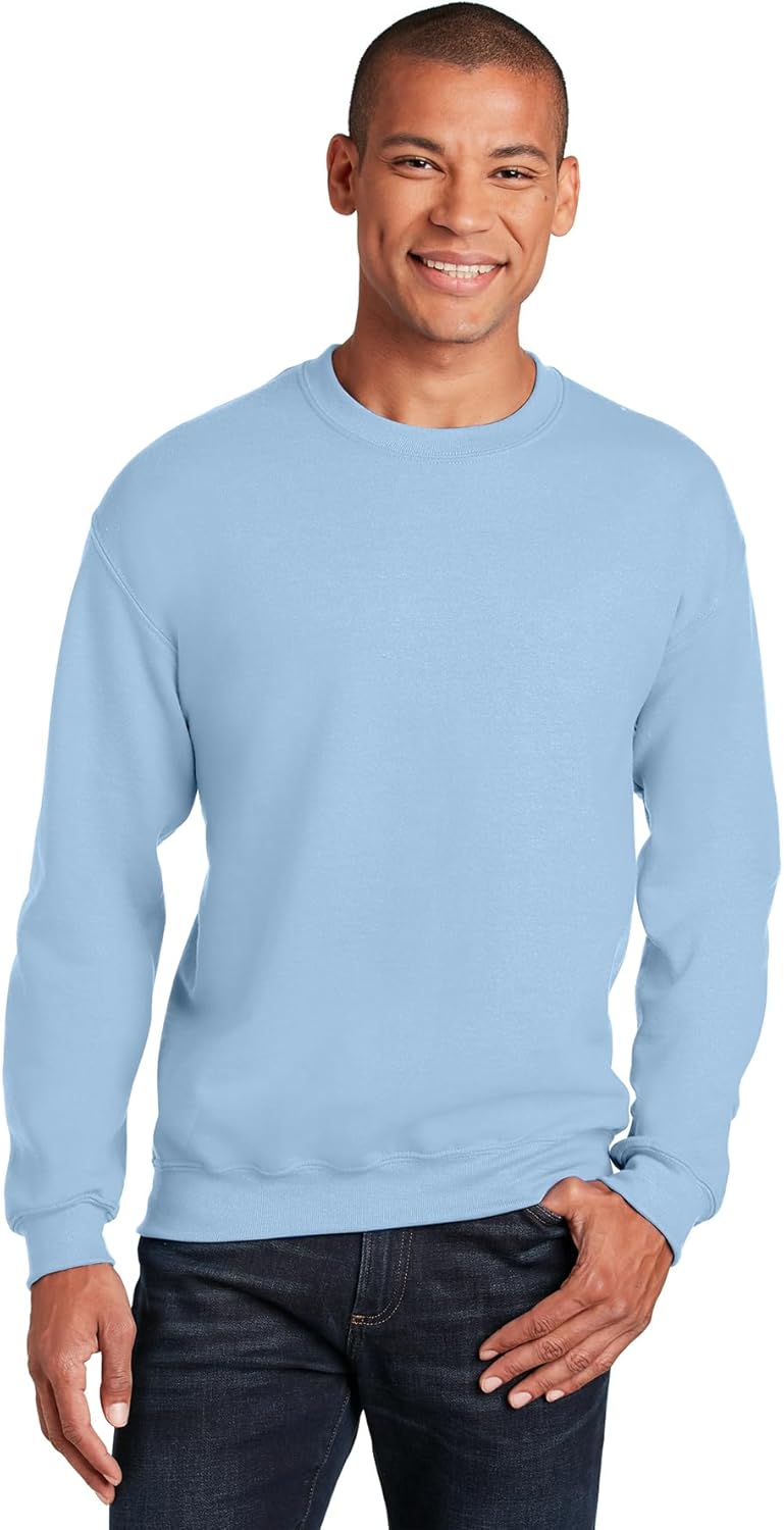 Gildan Adult Fleece Crewneck Sweatshirt, Style G18000 Light Blue