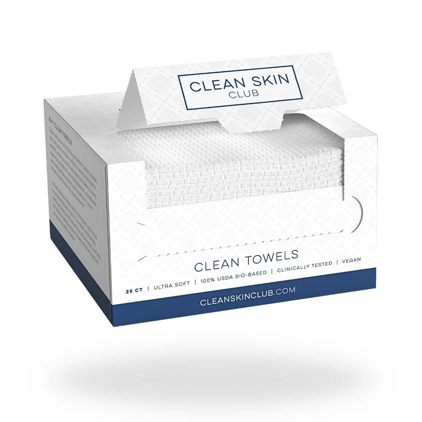 Serviettes visage biodégradables Clean Skin Club en coton biologique (Lot de 2)