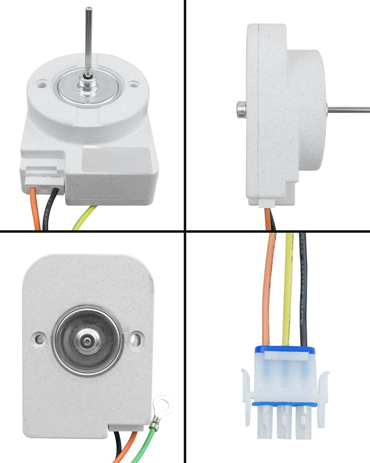 WR60X31522 Refrigerator Evaporator Fan Motor Fits for GE Hotpoint with Wire Harness Replace WR60X10045 WR60X10046 WR60X10072 WR60X10138 WR60X10141 WR60X10346 WR60X23584 WR60X27646 EAP12741350