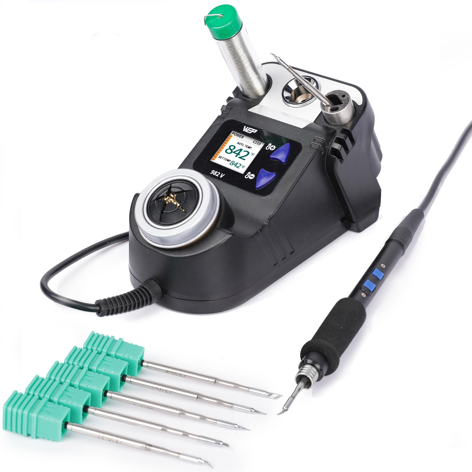温度コントローラー　温度管理機器　solder station WEP 982-V Micro Soldering kit with 5 C210 Soldering Iron Tips