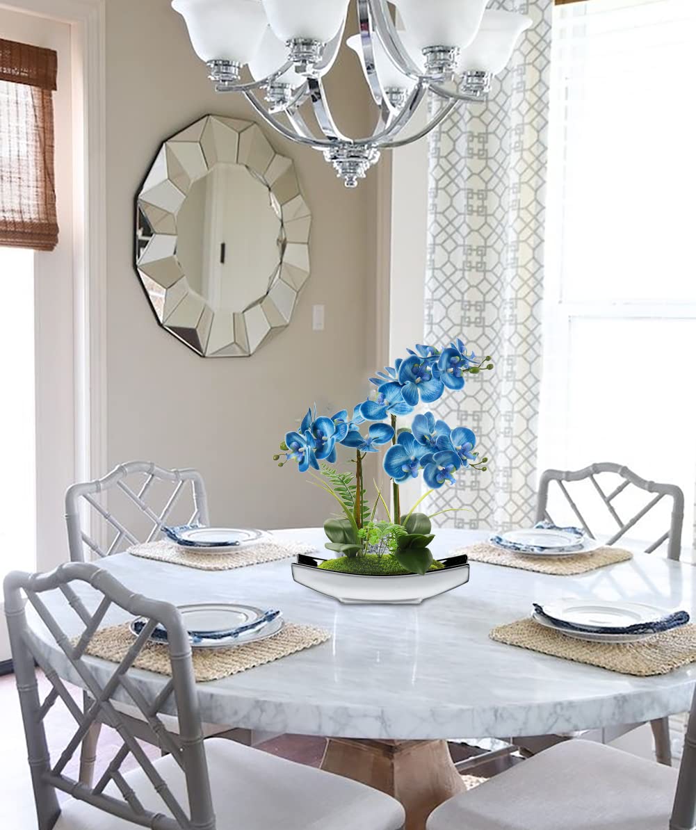 Fiori artificiali, orchidea Phalaenopsis, decorazione per soggiorno, bagno, tavolo, altezza 38 cm
