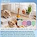 Eloslos 4 Pack Medium Size Lava Ledge for Small Pets - Chinchilla, Hamster, Parrot - Grinding & Jumping Platform with 4 Colors (Gray, Pink, Purple, Cyan)