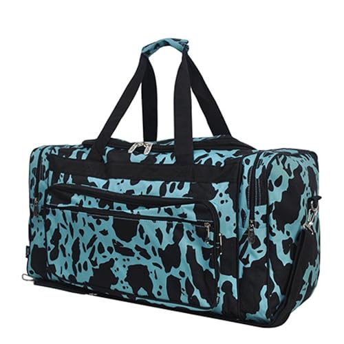NGIL Canvas 23 inch Duffle Bag Cow Turquoise Turquoise