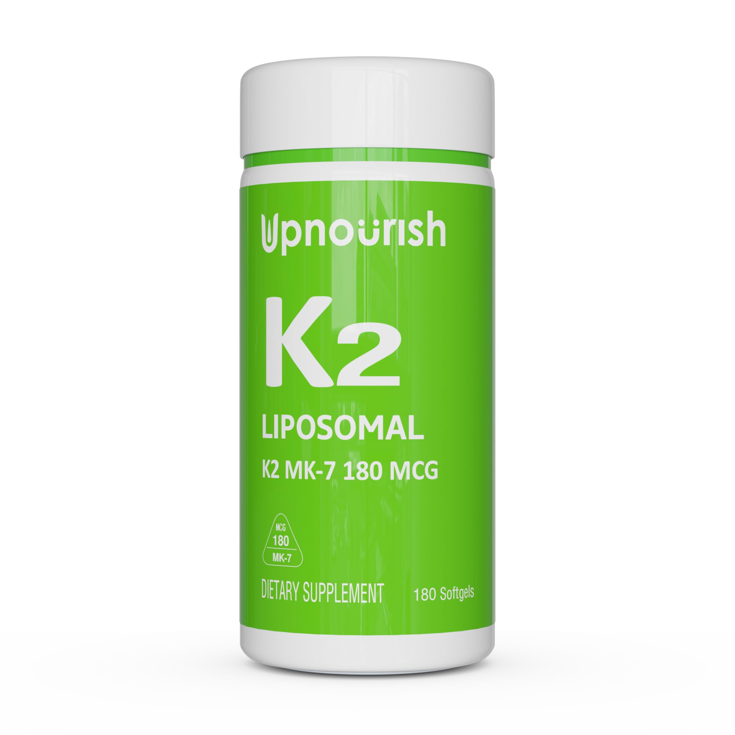 Amazon.com: UpNourish Liposomal Vitamin K2 MK7 180 mcg - 180 K2