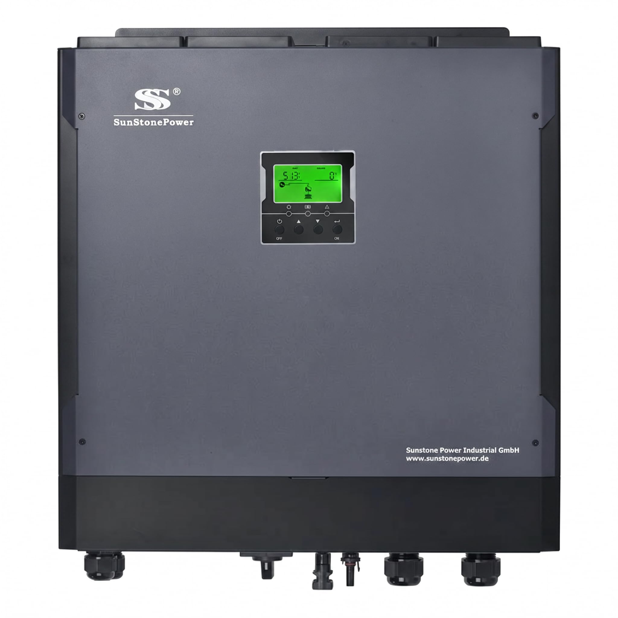 5500W 48V Hybrid-Wechselrichter 230V mit MPPT Solar-Laderegler, Off-Grid & Netzbetrieb, LiFePO4/Blei-Säure kompatibel, Backup-Funktion, 0% MwSt