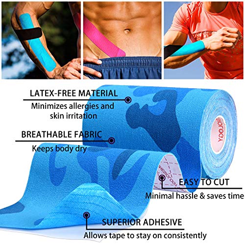 Gsbomzap 3 Pack Pro Kinesiology Athletic Tape Waterproof Muscle Support Adhesive Sport Tape For Pain Relief thumb #3