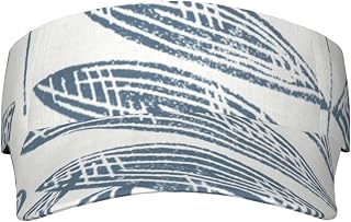 Blue Flora Printed Adult Sunscreen Hat, Summer Sunshade with an Open Top Design Beach Hat Suitable for Men and Women