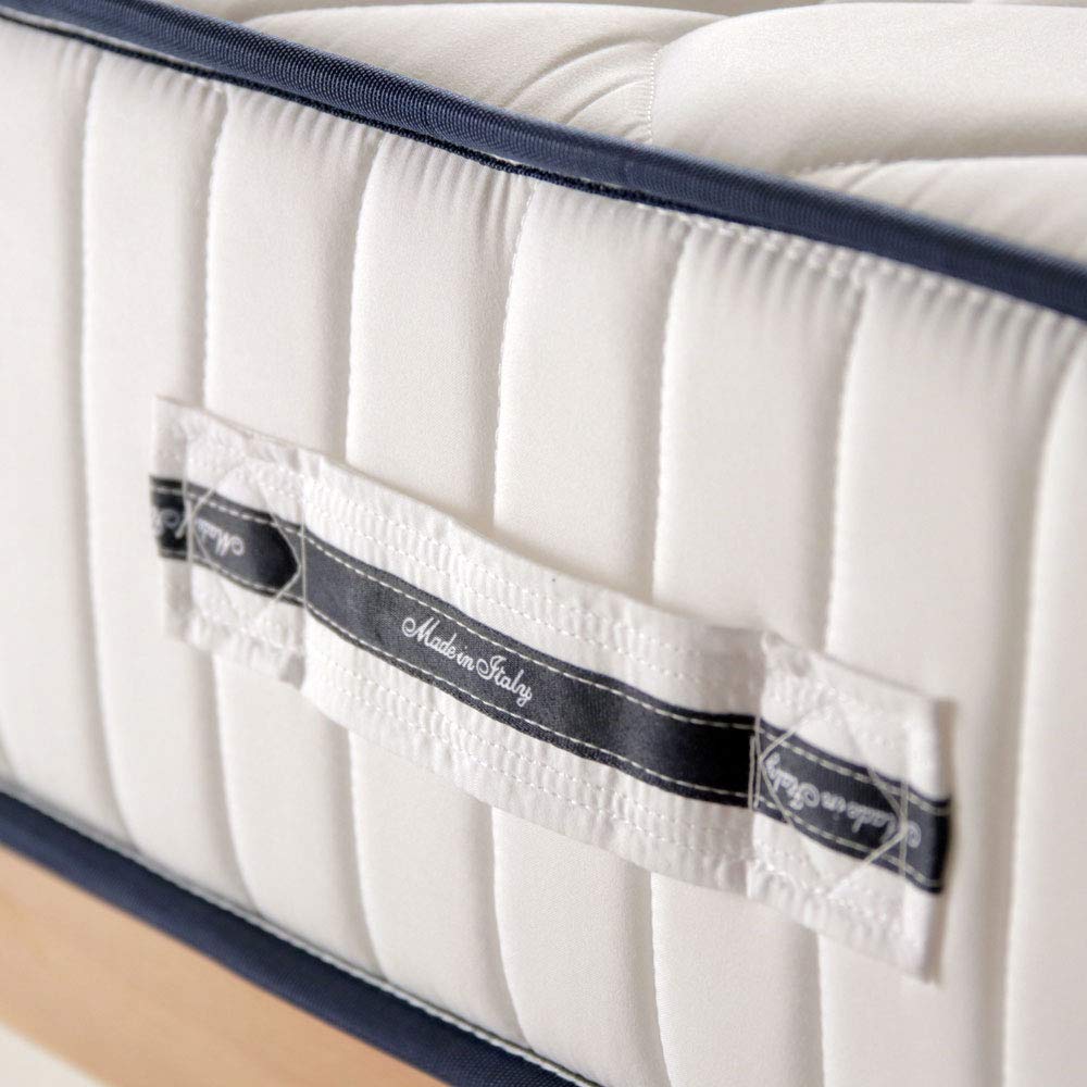 ITALYMATERASSI, Colchón individual 95x195 MEMORY SEMIRÍGIDO | Colchón ortopédico contra dolores de espalda, apto para cada somier+1 almohada PROMO | Colchón H19.5 con tejido transpirable, SPORT