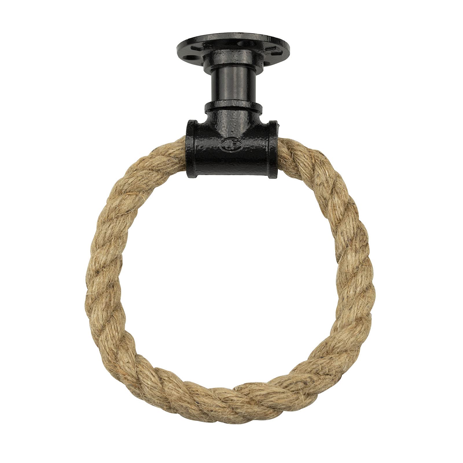 Portasciugamani Nautico In Ferro E Corda Di Canapa | Stile Rustico, 16x16cm | Per Bagno O Casa - Foto 5