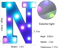 Vista 212 de Foaky LED Letter Lights Sign Marquee Light Up Letters Sign for Night Light Wedding/Birthday Party Battery Powered Christmas Lamp Home Bar